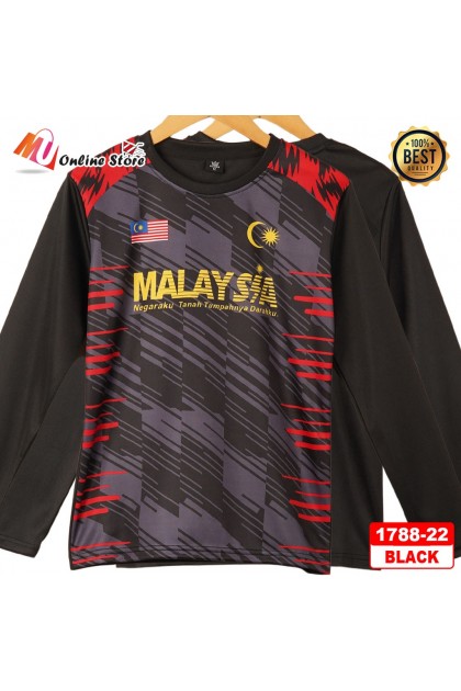 MU JERSEY MALAYSIA KANAK KANAK LENGAN PANJANG / KIDS JERSEY / BAJU JERSEY BUDAK / UNISEX KIDS LONG SLEEVE JERSEY