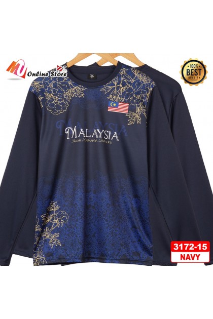 MU JERSEY MALAYSIA DEWASA LENGAN PANJANG / LONG SLEEVES JERSEY / BAJU MALAYSIA LENGAN PANJANG / JERSEY MALAYSIA UNISEX