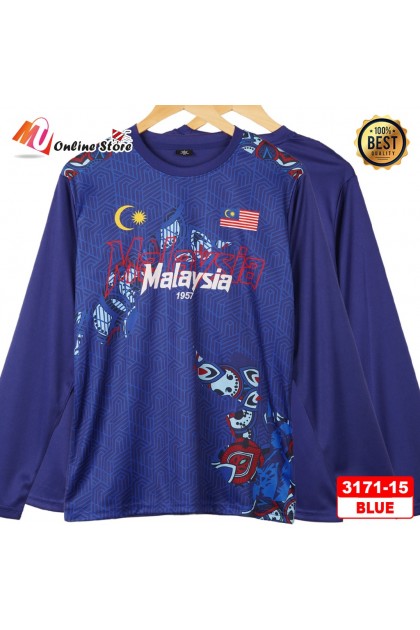 MU JERSEY MALAYSIA DEWASA LENGAN PANJANG / LONG SLEEVES JERSEY / TSHIRT JERSEY LENGAN PANJANG / JERSEY MALAYSIA UNISEX