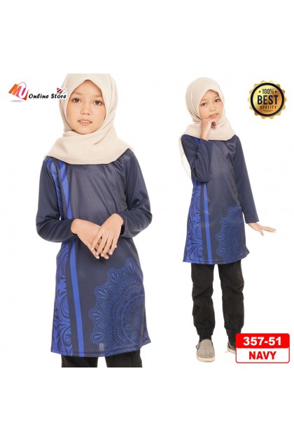 MU JERSEY MUSLIMAH DEWASA DAN KANAK KANAK / MUSLIMAH TSHIRT/ JERSI MUSLIMAH BERCORAK / TSHIRT SUKAN LENGAN PANJANG