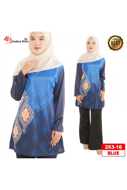 MU JERSEY MUSLIMAH DEWASA DAN KANAK KANAK / MUSLIMAH TSHIRT/ JERSI MUSLIMAH BERCORAK / BAJU MUSLIMAH