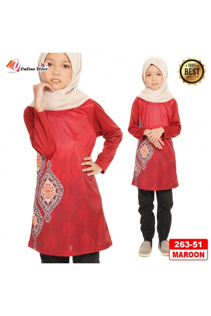 MU JERSEY MUSLIMAH DEWASA DAN KANAK KANAK / MUSLIMAH TSHIRT/ JERSI MUSLIMAH BERCORAK / BAJU MUSLIMAH